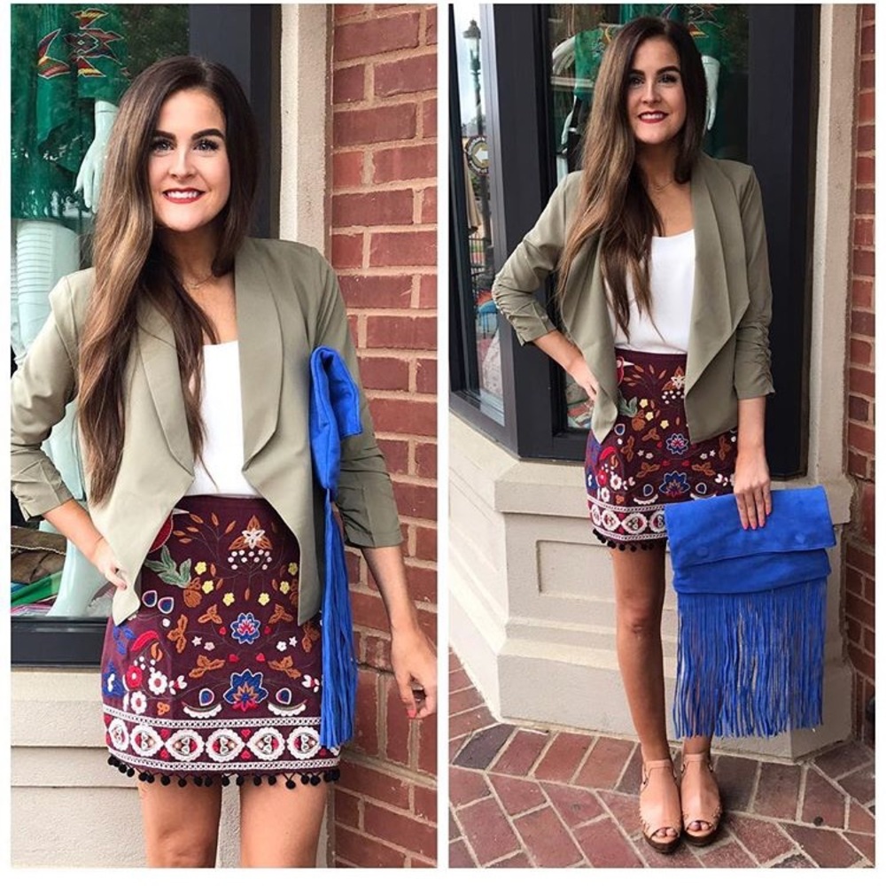 Embroidered Detail Skirt